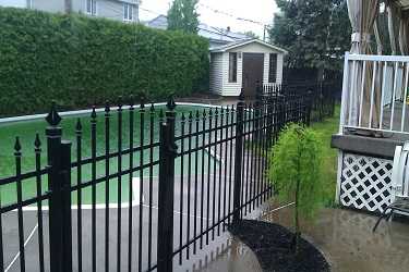 Clôture ornementale noire haut de gamme pour cour arrière