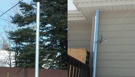 Poteau de corde à linge robuste en acier galvanisé 3.5 pouces